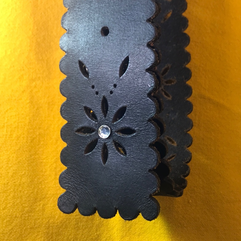 Express Black and Brown Floral Belt - Picture 8 of 11